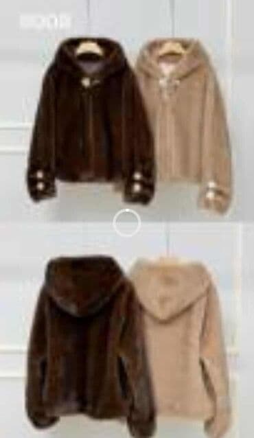 vuneni kaputi beograd: One size, Sa postavom, Veštačko krzno, bоја - Braon — 2