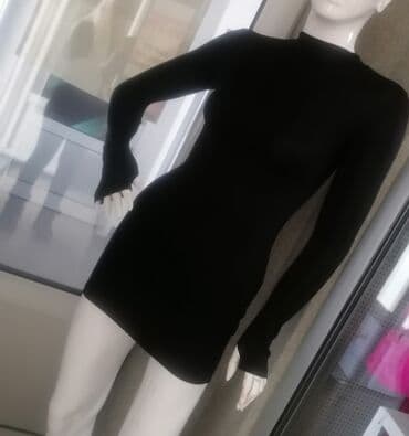 ponco za zimu: S (EU 36), color - Black, Long sleeves — 1