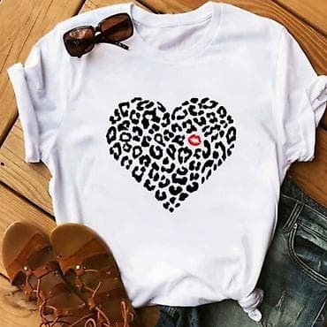 Women's T-shirts and tops: Majice sa printom,više motiva,u leopard dezenu. Boja osnove: bela — 6
