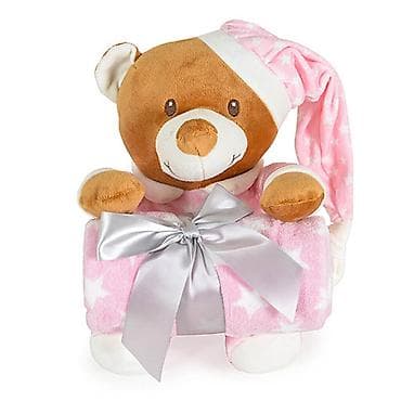 Cangaroo ćebe za bebe s igračkom Addie Bear – roze (šifra: CAN1657-70)