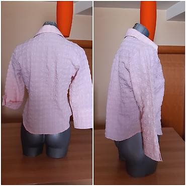 Muška odeća: Ženska košulja Cotton Lux - Boja: svetloroze - Tekstura — 2