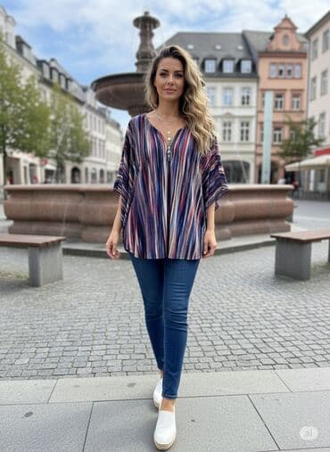 c a tunike: XL, Spandeks, Prugasti, bоја - Šareno — 1