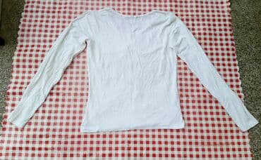 tunika boho style: L (EU 40), Cotton, Single-colored, color - White — 3