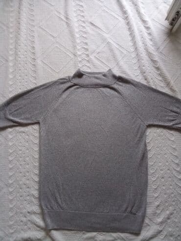 džemper sa rol kragnom: L (EU 40), Viscose, Single-colored, color - Grey — 1