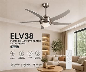 termometar za kuvanje: ELV38 plafonski luster–ventilator sa daljinskim upravljanjem - — 1