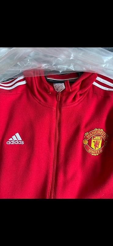 tech fleece sivi: Adidas Manchester United dukserica sa rajsferšlusom i kapuljačom - — 3