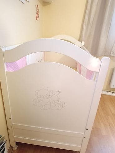 monsoon srbija deca: Drveni krevetac za bebe sa dodacima - Materijal: masivno drvo, bela — 3