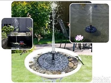 forma ideale decija soba: Mini solarna fontanaMala prenosna fontana u potpunosti radi na solarni — 1