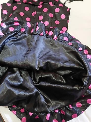 Dresses: Haljina na bretele sa tufnama - Model: koktel/retro stil, gornji deo — 7