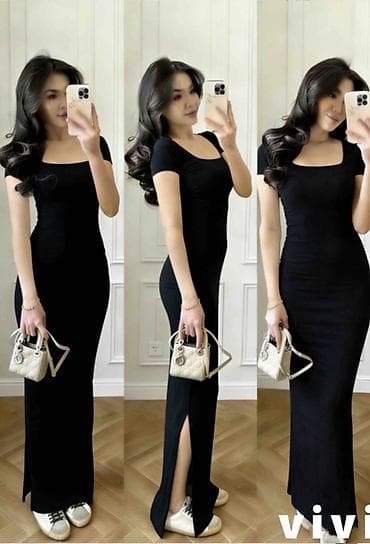 david jones beograd: ❤️Ribana maxi haljina s kratkim rukavima i četvrtastim izrezom. ✅ — 4