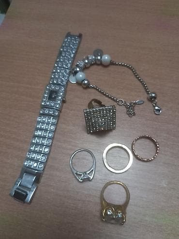 Watches: Set nakita – elegantni komadi sa kamenčićima - Ručni sat sa širokom — 1
