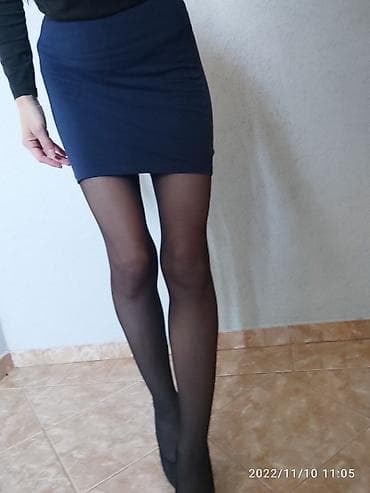 stradivarius suknje teksas: XS, Mini, bоја - Tamnoplava — 1