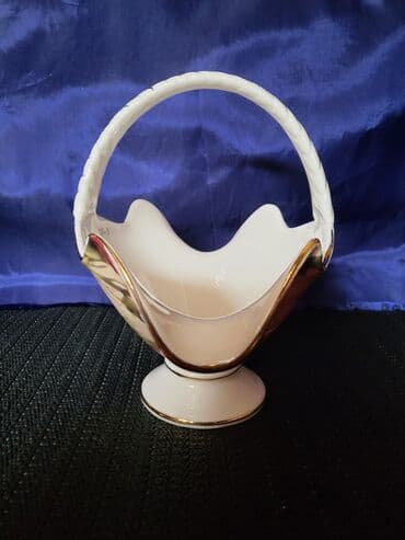 zemljane posude: Korpa nova,vintaz,bombonijera Limonz stil Harmony. Porcelanska — 6
