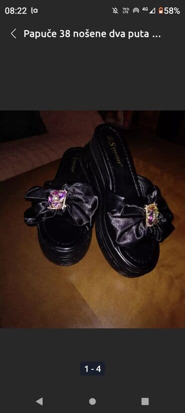 opposite papuce sa krznom: Fashion slippers, 38 — 1