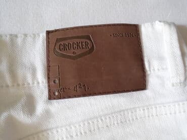 zvonarice pantalone: Nove bele farmerke original Crocker, pamuk 99% i 1% elastina. Poluobim — 4
