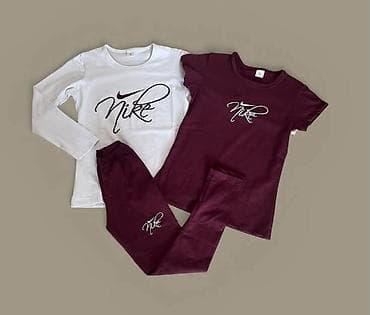 🩷 Trodelni set-bruseni pamuk Bluza+majica+helanke 16 Set 2650din ✅✅Dva