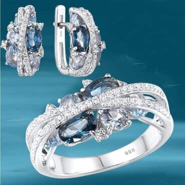 srebrni nakit subotica: Set: Earrings, Ring — 1