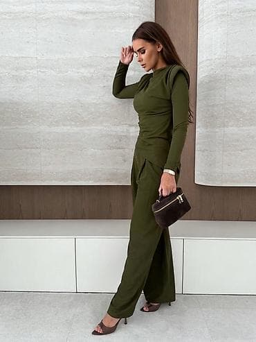 afrodita kombinezoni: 🔥Elegantni ženski kombinezon sa dugim rukavima i širokim nogavicama — 10