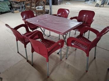 Baštenski nameštaj: Baštenska ganitura, Plastika, bоја - Šareno, Novo — 3