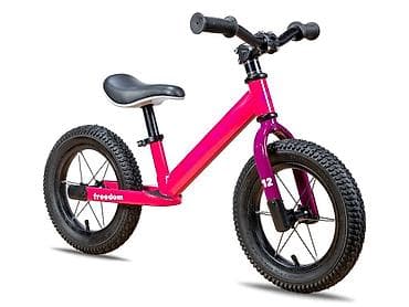 poni za skakanje: Balance bike 12" GALAXY FREEDOM – roza/ljubičasta Balans bicikl bez — 1