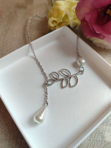 zlatni lancic sa biserom: Ogrlica sa priveskom — 4