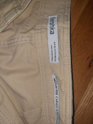 pantalone od vestacke koze: S (EU 36), Normalan struk, Kargo — 2