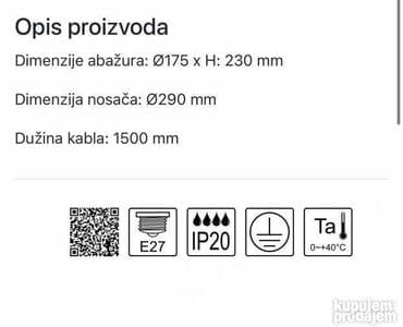 plafonski lusteri: Visilica, bоја - Crna, Novo — 2