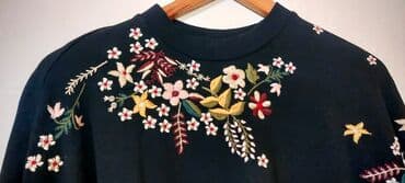 3 decembar duks: PULL&BEAR, M (EU 38), Floral, color - Black — 1