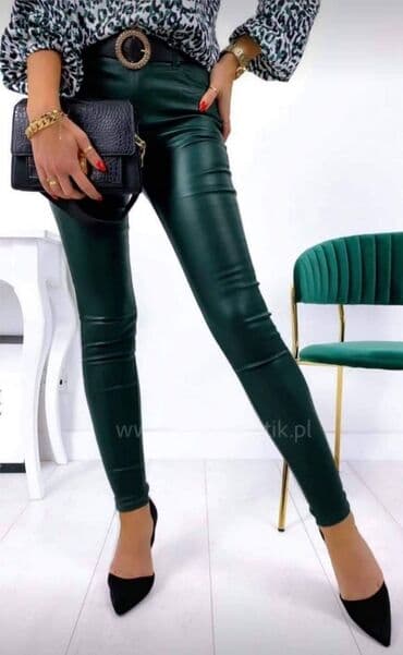 kozne helanke za punije: Hit pantalone od eko koze za puniji i vitkiji stas u puno lepih boja - — 14