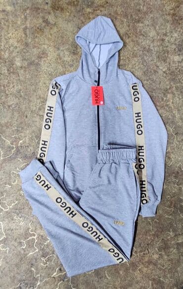 Donji delovi trenerke: Muški komplet trenerke – duks sa kapuljačom i donji deo - Model: duks — 2