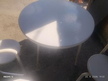 Setovi stolova i stolica: Set baštenskog nameštaja – okrugli sto + 4 stolice - Materijal — 5