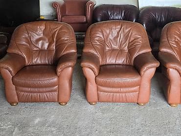 komode za bebe polovne: Kožna garnitura – 1 - Sastav: trosed sa tri sedišta + dve fotelje - — 4
