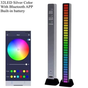 CENA 1500 din Muzički aktiviran RGB LED ekvilajzer, 32-bitni VU metar