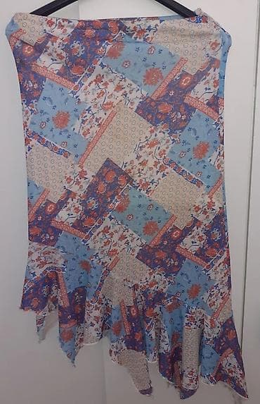 fila ženske patike: Asimetrična suknja sa patchwork printom - Kroj: lepršava, asimetrična — 1