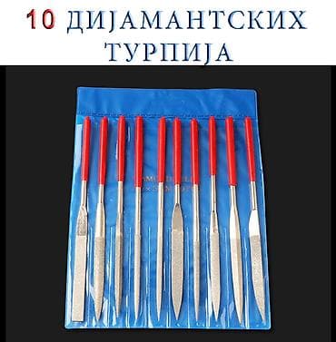 alat: Komplet od 10 dijamantskih turpija raznih oblika — 1
