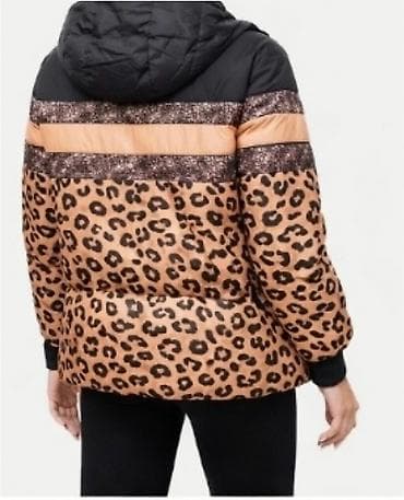 la force jakne: Ženska zimska jakna sa animal printom (leopard) i ukrasnim prugama. - — 5