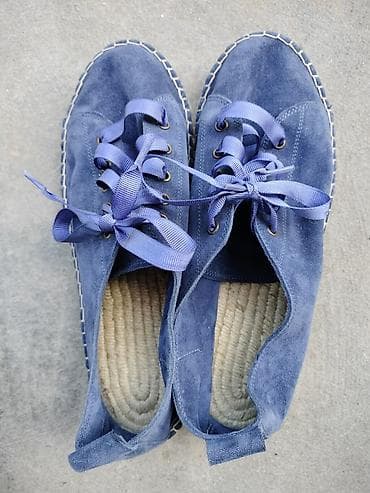 air force cipele: Plave ženske espadrile sa pertlama 39 - Gornjište: mekana prirodna — 2