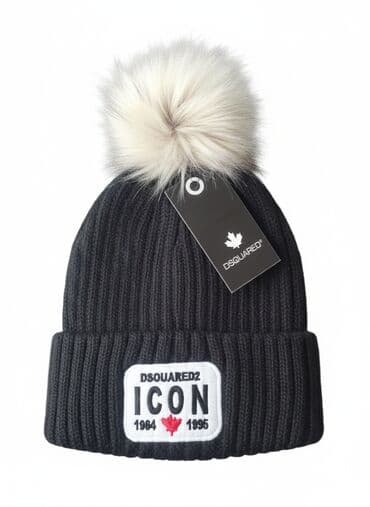 Pantalone, Farmerke, Šortsevi: DSQUARED2 ICON✅  unisex Zimske Kape sa Krznom ​Prodajem nove, izuzetno — 1