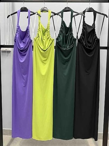 Women's Clothing: Elegantna haljina sa otvorenim leđima i bočnim prorezom - Dužina — 2