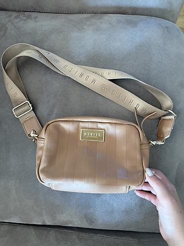torbica hermes: MOHITO ženska crossbody torba u bež/karamel nijansi. - Materijal — 2