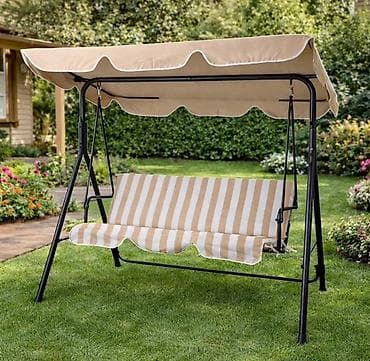 tende za terase: Baštenska ljuljaška sa tendom – troseater - Konstrukcija: čvrst — 2