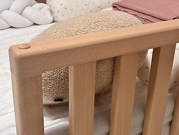 Dečiji nameštaj: Drveni krevetić/krevet za decu – puno drvo bukve - Materijal: masivna — 3