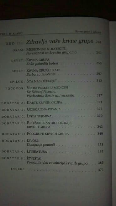 Krvne grupe i ishrana, Dr. Piter Dž. D' Adamo sa Ketrin Vitni, (379 — 3