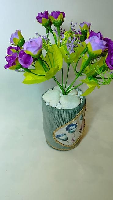 Prehrambeni proizvodi: Dekorativni aranžman – veštačko cveće u ukrasnoj saksiji - Aranžman — 3