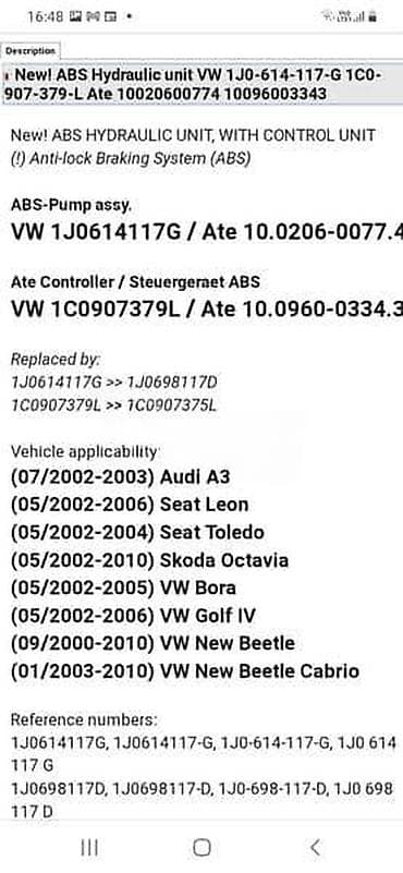 klime za auto na upaljac: ABS CENTRALA ZA VOLKSWAGEN POLO OD 1999. DO 2006. GOD. | abs pumpa — 1