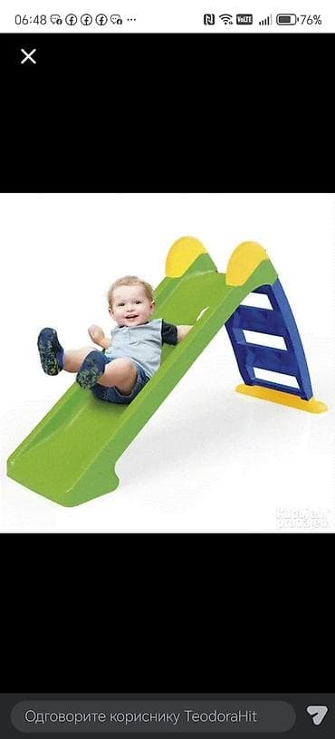 trouglasti mop za ciscenje: Dečiji tobogan Dolu Slide – kućni i dvorišni model - Kompaktan — 3