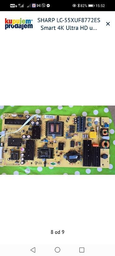 sobne antene za tv: SHARP LC-55XUF8772ES Smart 4K Ultra HD – delovi Dostupne originalne — 9