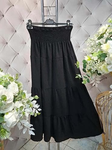 sandale za ples: Ženska boho suknja – dužina maxi/midi, sa širokim rastegljivim šmokom — 2