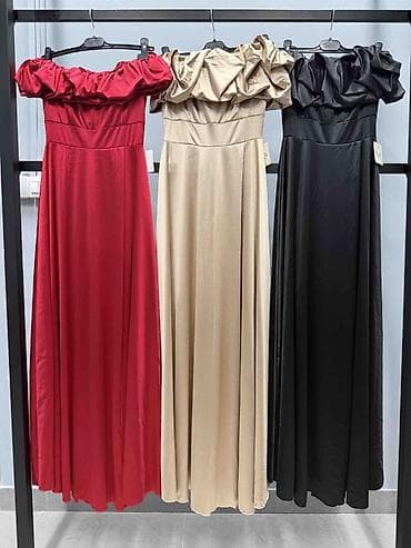 blondy svecane haljine: Elegantna večernja haljina – model sa otvorenim ramenima i bogatim — 5