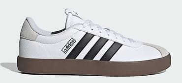 Adidas patike – bele sa crnim prugama i gumiranim đonom u braon tonu